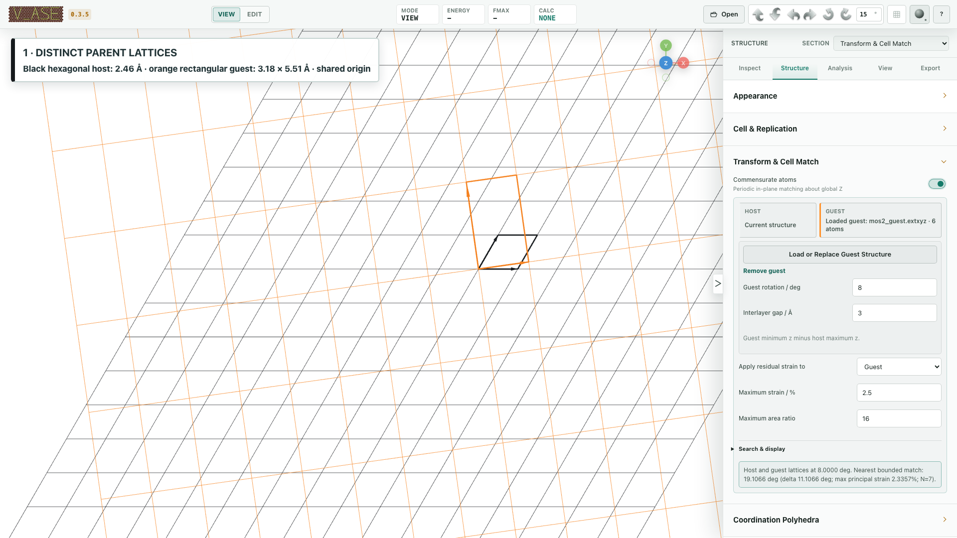 Separate host and guest common-cell workflow